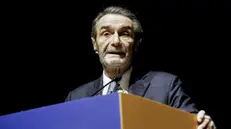 Attilio Fontana, presidente Regione Lombardia, durante l’inaugurazione dell’anno giudiziario dei penalisti italiani al Teatro Carcano a Milano, 7 febbraio 2025. ANSA/MOURAD BALTI TOUATI