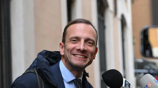 Massimiliano Fedriga in occasione del Consiglio federale della Lega nel palazzo dei gruppi a Montecitorio, Roma, 12 febbraio 2025. ANSA/ALESSANDRO DI MEO