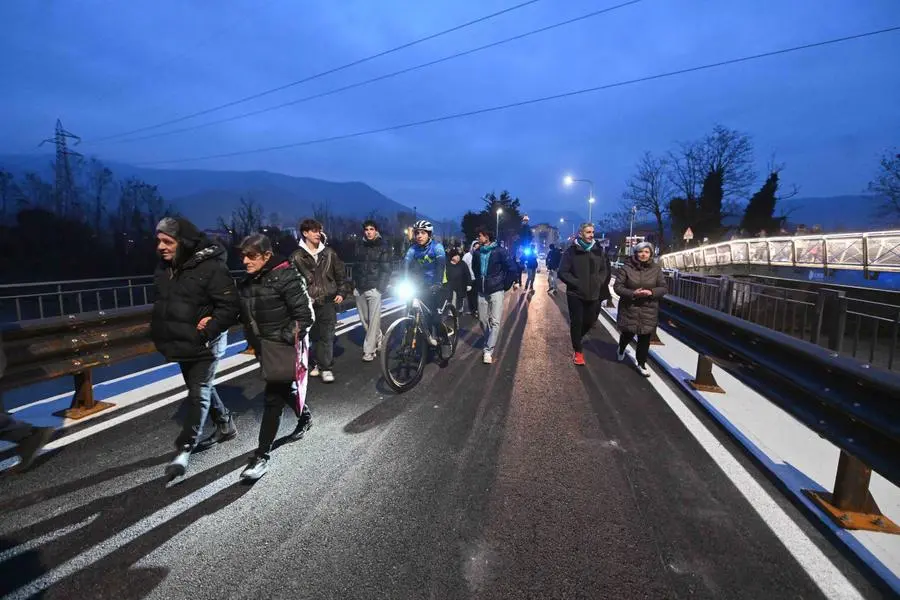 La riapertura del ponte tra Brescia e Collebeato