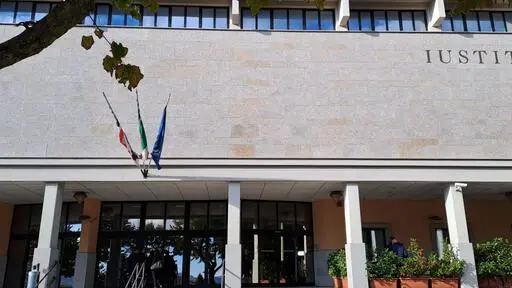 Una veduta del tribunale di Tempio Pausania, 8 novembre 2023. ANSA/FABRIZIO FOIS