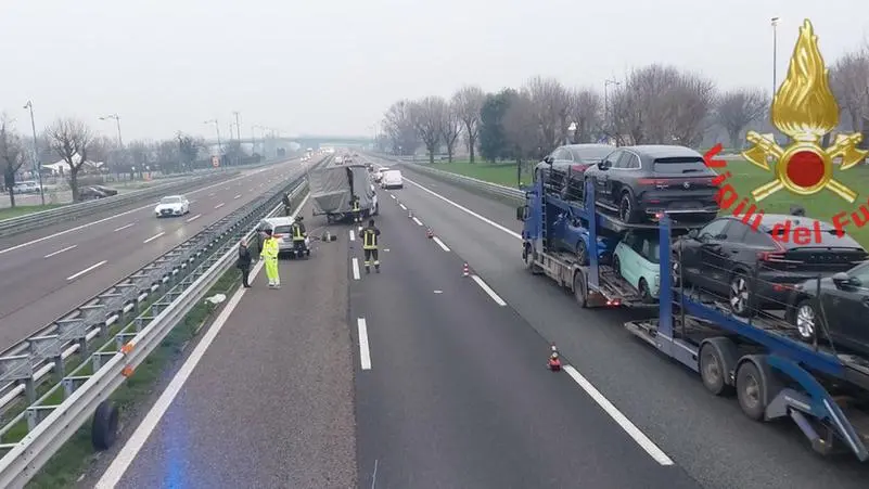 Scontro tra furgone e auto in A4: ferito un 30enne | Giornale di Brescia