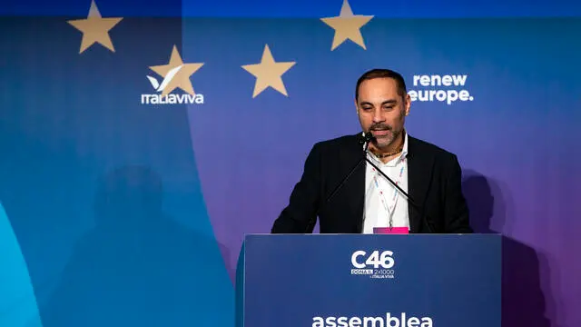 Il sindaco di Taranto Rinaldo Melucci durante l’Assemblea nazionale di Italia Viva (Iv) presso il cinema Adriano, Roma, 03 dicembre 2023. ANSA/ANGELO CARCONI