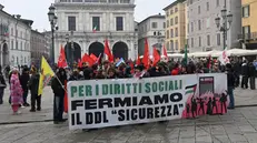 Piazza Loggia, la manifestazione contro il Ddl Sicurezza