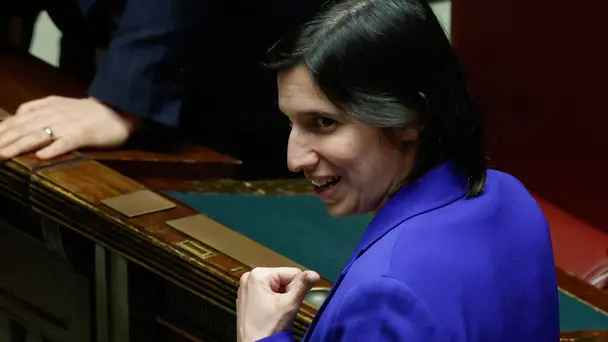 Elly Schlein alla Camera durante il voto di fiducia sul Decreto emergenze e attuazione PNRR, Roma, 17 Febbraio 2025.ANSA/GIUSEPPE LAMI