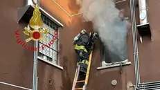 L'incendio in condominio a Coccaglio - Foto Vigili del fuoco