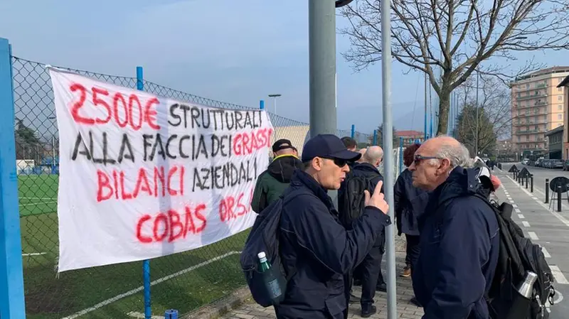 I sindacalisti parlano dello sciopero