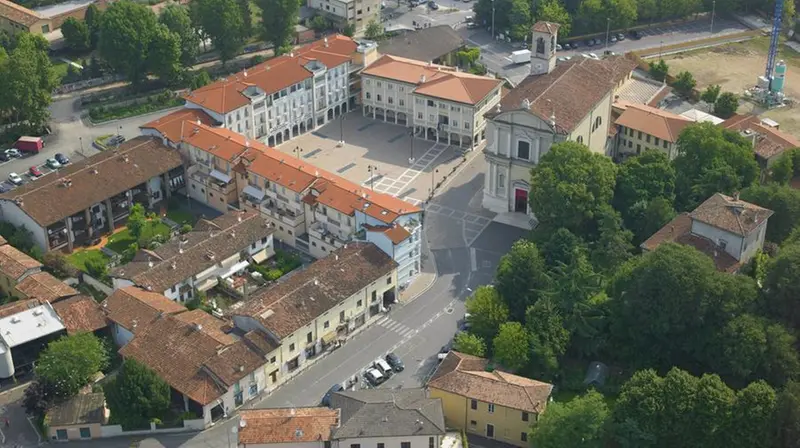 Una veduta aerea del centro di Montirone - © www.giornaledibrescia.it