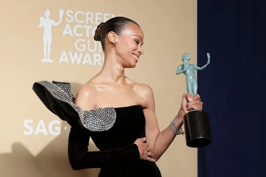 Zoe Saldaña ai Sag Awards 2025