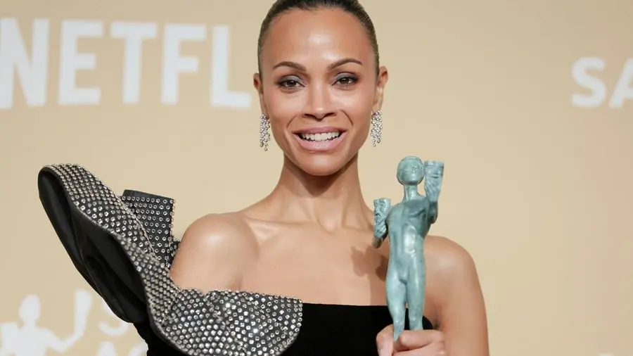 Zoe Saldaña ai Sag Awards 2025