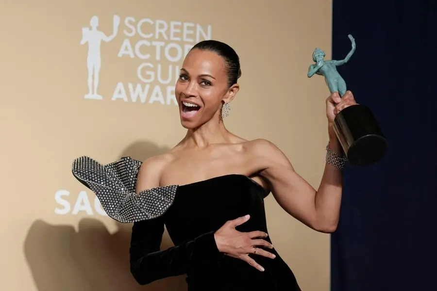 Zoe Saldaña ai Sag Awards 2025