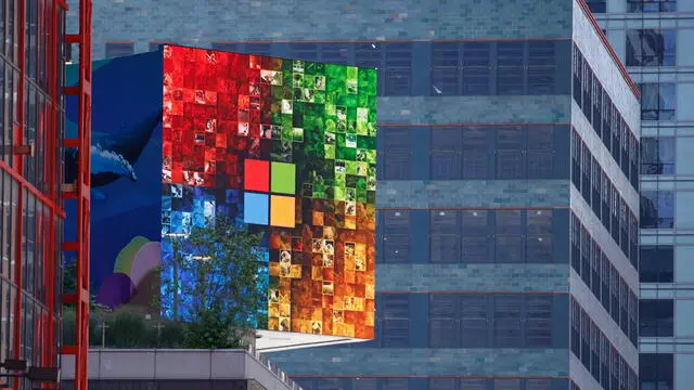 epa11488342 A Screen display the Microsoft Logo in Times Square New York, New York, USA, 19 July 2024. Companies and institutions around the world have been affected on 19 July by a major computer outage in systems running Microsoft Windows linked to a faulty CrowdStrike cyber-security software update. According to CrowdStrikeâ€™s CEO, the issue has been identified, isolated and a fix has been deployed EPA/KENA BETANCUR