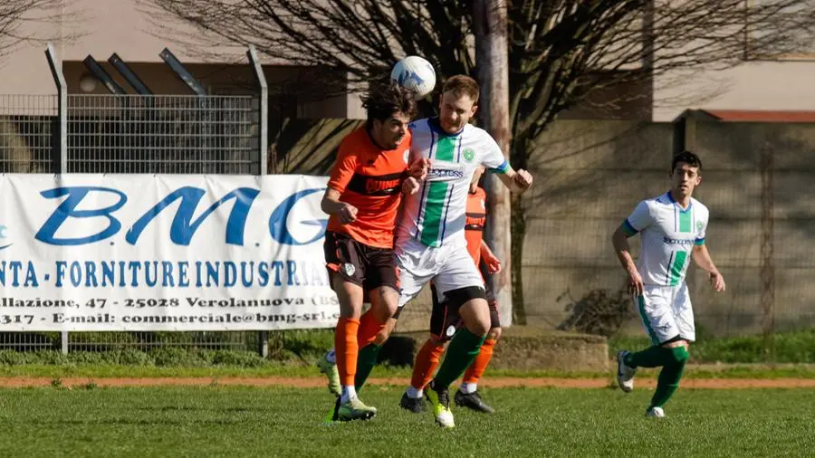 SPORT CALCIO PROMOZIONE VEROLESE - LODRINO NELLA FOTO GRECHI (VEROLESE) SCANZI (LODRINO) 02/03/2025 marazzani@newreporter