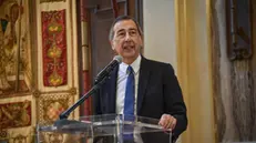 Il sindaco Beppe Sala alla presentazione 'Una vita per lo sport' ricerca nazionale sulla copertura mediale dei Giochi Olimpici e Paralimpici di Parigi 2024 a Palazzo Marino, 19 Febbraio 2025 ANSA/MATTEO CORNER