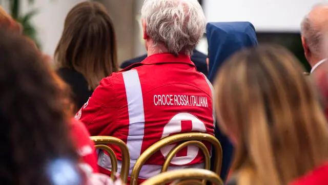 Un momento dell’evento “La Croce Rossa Italiana e la crisi ucraina, 160 anni di impegno umanitario” presso il Campidoglio, Roma, 06 dicembre 2024. ANSA/ANGELO CARCONI