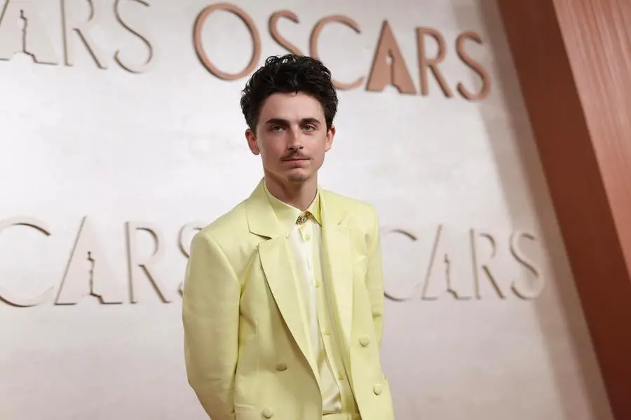 Thimotée Chalamet sul tappeto rosso degli Oscar 2025