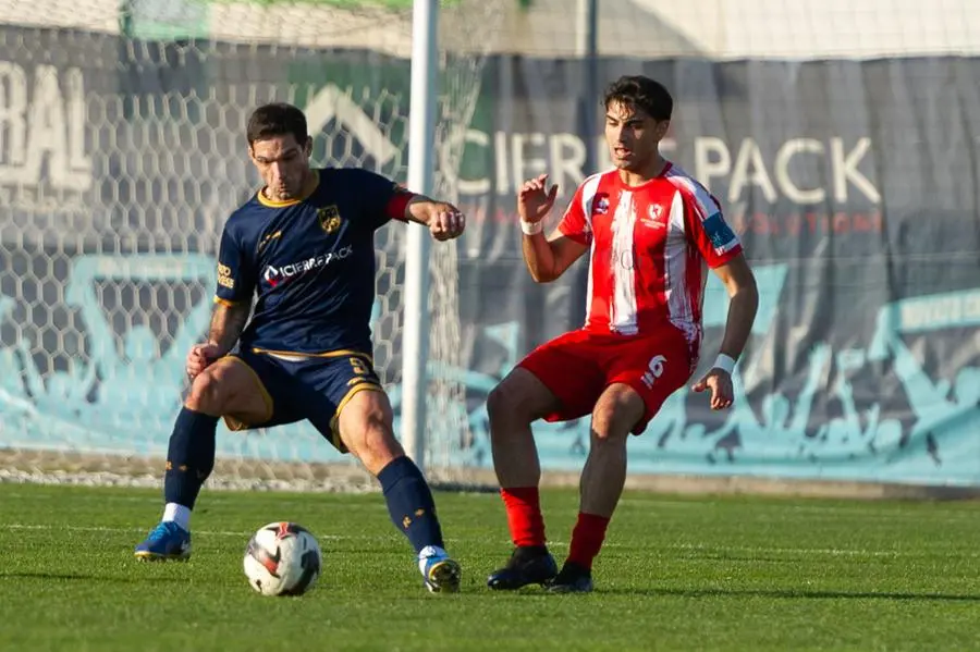 Sport Calcio DOVE Coppa Italia Eccellenza Rovato Vertovese - Codroipo nella foto Messedaglia Edoardo del Rovato Vertovese 05/03/2025 mazzocchi@newreporter