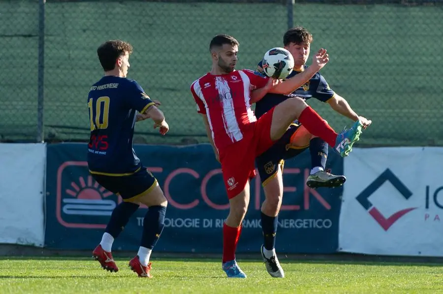 Sport Calcio DOVE Coppa Italia Eccellenza Rovato Vertovese - Codroipo nella foto Zanga Giorgio e Rudelli Filippo del Rovato Vertovese 05/03/2025 mazzocchi@newreporter