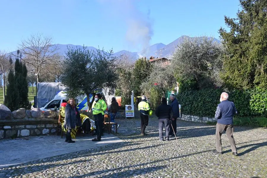 Il luogo dell'esplosione nel campeggio di Marone