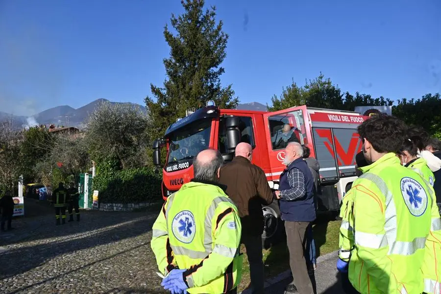 Il luogo dell'esplosione nel campeggio di Marone