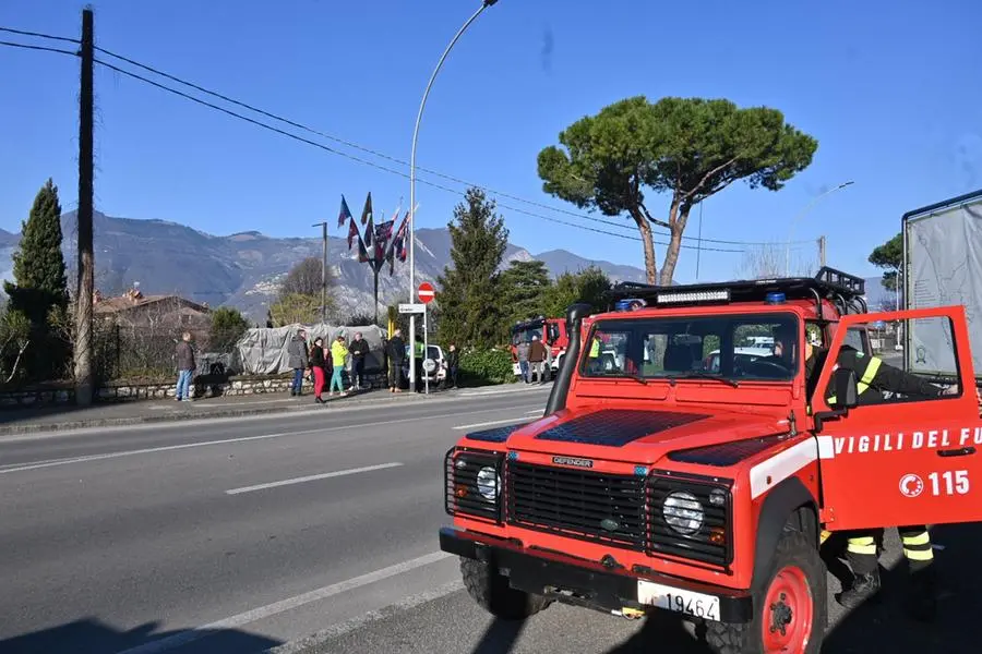 Il luogo dell'esplosione nel campeggio di Marone