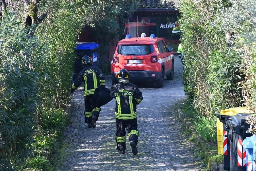 Il luogo dell'esplosione nel campeggio di Marone