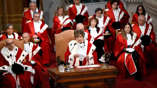 La Prima Presidente della Corte Suprema di Cassazione Margherita Cassano durante la cerimonia d'inaugurazione dell'anno giudiziario della Cassazione, Roma, 24 gennaio 2025. ANSA/ETTORE FERRARI