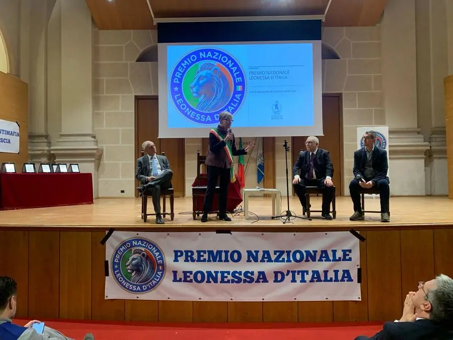 Immagini dell'auditorium San Barnaba di Brescia durante la premiazione