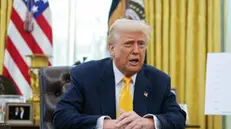 epa11947456 United States President Donald J Trump makes a statement on jobs in the Oval Office of the White House in Washington, DC, USA, 07 March 2025. February jobs report by Bureau of Labor Statistics reported the US added 151,000 jobs. EPA/CHRIS KLEPONIS / POOL