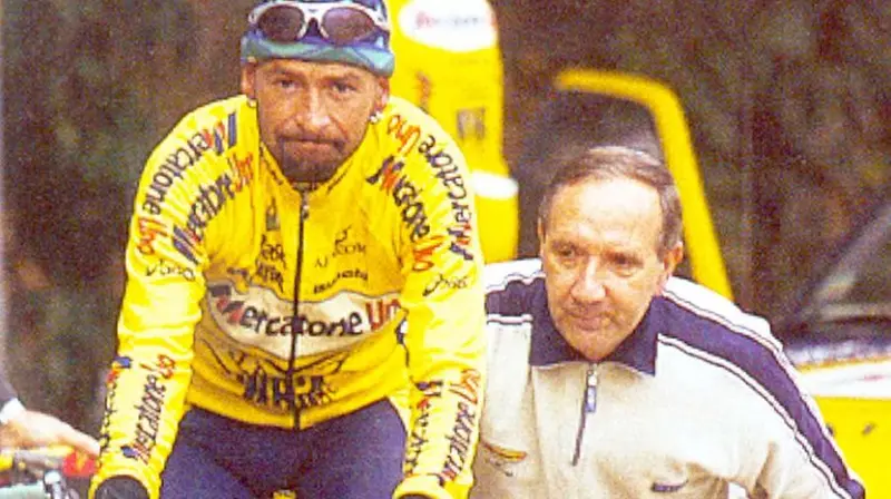 Giuseppe Martinelli con Marco Pantani