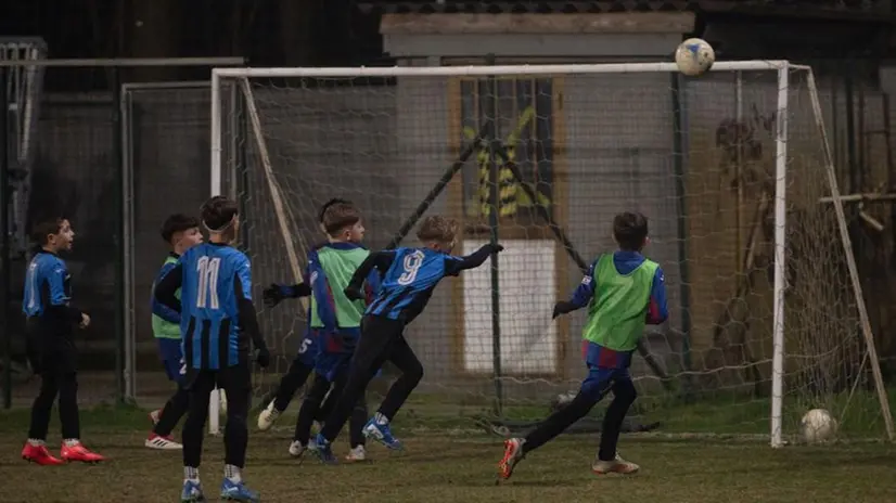 I Pulcini Under 10 del Chiari impegnati in un match di Coppa Brescia