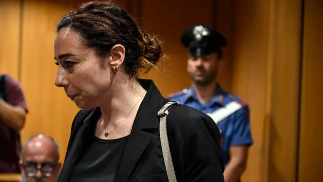 Cerciello’s widow Rosa Maria Esilio during the appeal process for the murder of Carabiniere Mario Cerciello Rega in 2019, Rome, Italy, 3 July 2024. ANSA/RICCARDO ANTIMIANI