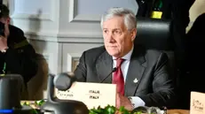 Il ministro degli Esteri Antonio Tajani in Canada durante la riunione dei Ministri degli Affari Esteri del G7, La Malbaie, Charlevoix, 13 marzo 2025./// Italian Foreign Minister Antonio Tajani in Canada during the G7 Foreign Ministers' meeting, La Malbaie, Charlevoix, 13 March 2025. ANSA/ ALESSANDRO DI MEO