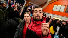 epa11955382 Greenlandic Prime Minister, chairman of the Inuit Ataqatigiit party Mute Bourup Egede arrives for the parliamentary election at the Godthaabshallen sports hall, in Nuuk, Greenland, 11 March 2025. Greenland residents will vote on 11 March to elect 31 members to the Inatsisartut, the Greenlandic parliament, with six parties contesting. EPA/MADS CLAUS RASMUSSEN DENMARK OUT