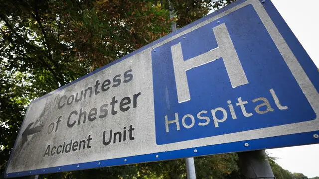 epa11594844 A sign outside the Countess of Chester Hospital in Chester, Britain, 09 September 2024. The Inquiry will look into the murders and attempted murders of babies by nurse Lucy Letby at the Countess of Chester Hospital's neonatal unit. Letby was convicted of the murders of seven babies and the attempted murders of six others, with two attempts on one child, when she worked on the neonatal unit at the hospital between June 2015 and June 2016. Letby is serving 15 whole-life orders on 7 counts of murder and 7 counts of attempted murder. EPA/ADAM VAUGHAN