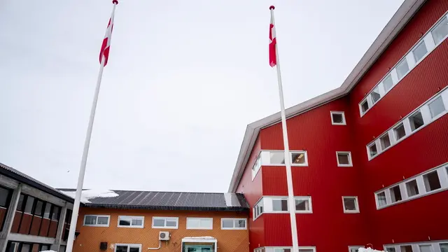 epa11960167 A general view of the parliament Inatsisartut in Nuuk, Greenland, 12 March 2025 (issued 13 March 2025). Greenland residents on 11 March voted to elect 31 members to the Inatsisartut, with the Demokraatit party winning with 29.9 percent of the votes. EPA/MADS CLAUS RASMUSSEN DENMARK OUT