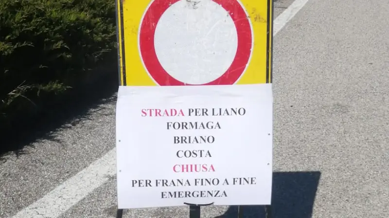 La strada interrotta a Navazzo di Gargnano