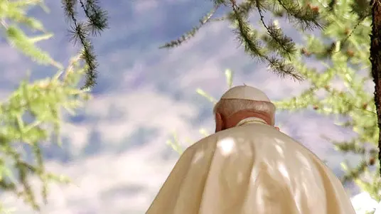 20000716 - LES COMBES (AOSTA) - CRO - PAPA: L'ANGELUS TRA LE MONTAGNE. Papa Giovanni Paolo II oggi al termine dell'Angelus. DAL ZENNARO/ANSA /DEF