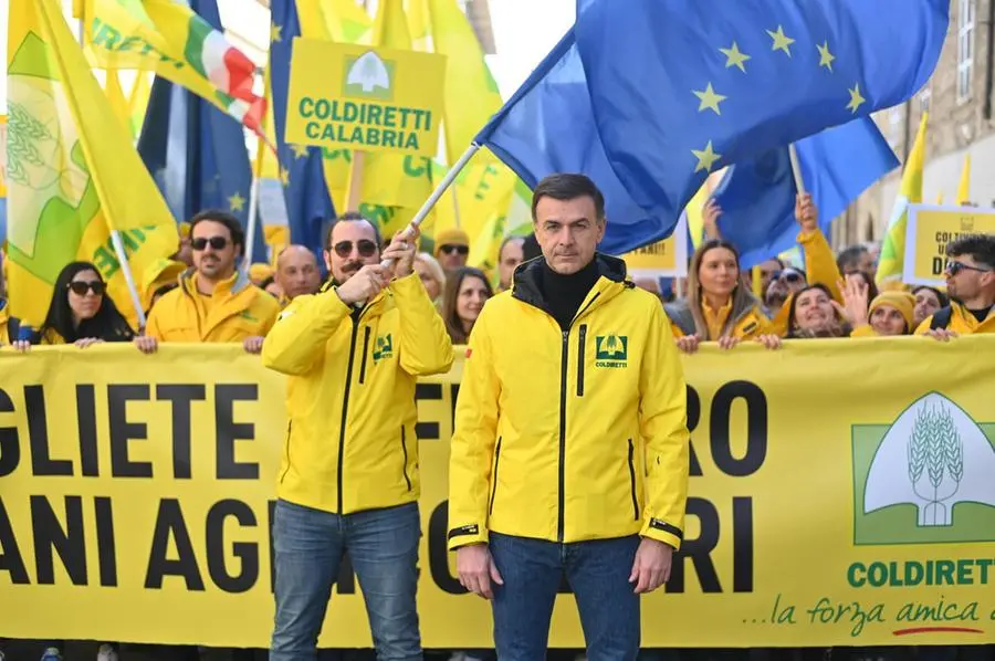 La manifestazione di Coldiretti a Parma contro il cibo sintetico