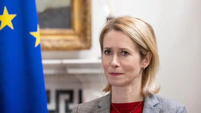 epa11971743 European Commission Vice-President and High Representative of the Union for Foreign Affairs and Security Policy, Kaja Kallas looks on prior to a meeting with British Foreign Secretary David Lammy (not pictured) in London, Britain, 18 March 2025. Lammy and Kallas, will review innovative initiatives to collectively step up European defense funding and bolster military readiness. EPA/CHRIS RATCLIFFE / POOL