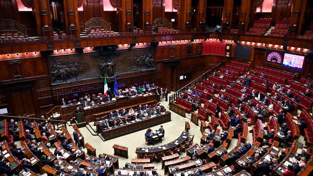 Italian Prime Minister, Giorgia Meloni, reports at the Chamber of Deputies on the upcoming European Council meeting, Rome, Italy, 19 March 2025. ANSA/RICCARDO ANTIMIANI