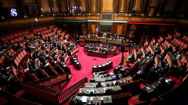 L’aula al Senato durante il Voto sulla Fiducia posta dal Governo sulla Manovra Economica per la legge del Bilancio di previsione dello Stato per l’Anno finanziario 2025 e Bilancio Pluriennale per il triennio 2025-2027, Roma, 28 dicembre 2024. ANSA/ANGELO CARCONI