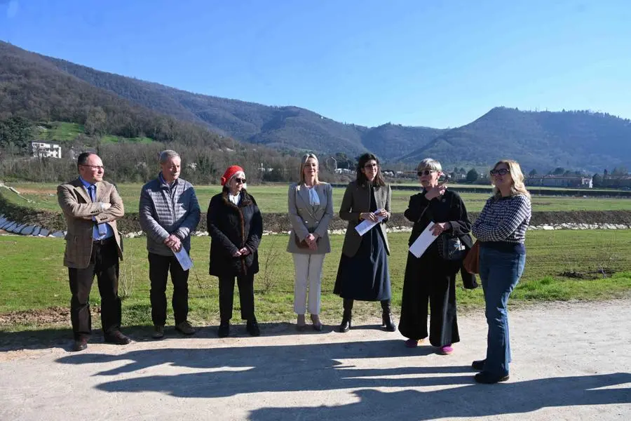 L'inaugurazione della vasca di laminazione del torrente Garzetta