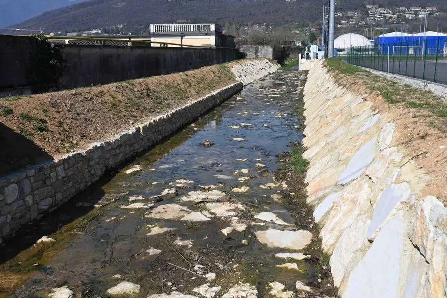 L'inaugurazione della vasca di laminazione del torrente Garzetta