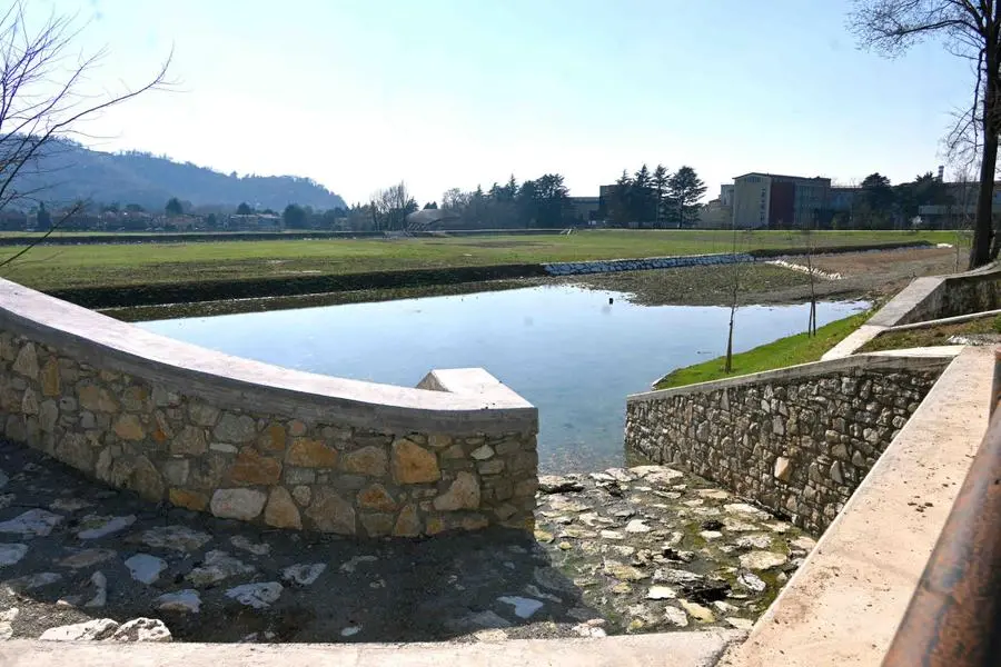 L'inaugurazione della vasca di laminazione del torrente Garzetta