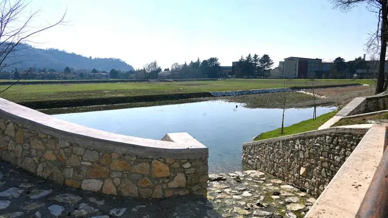 L'inaugurazione della vasca di laminazione del torrente Garzetta