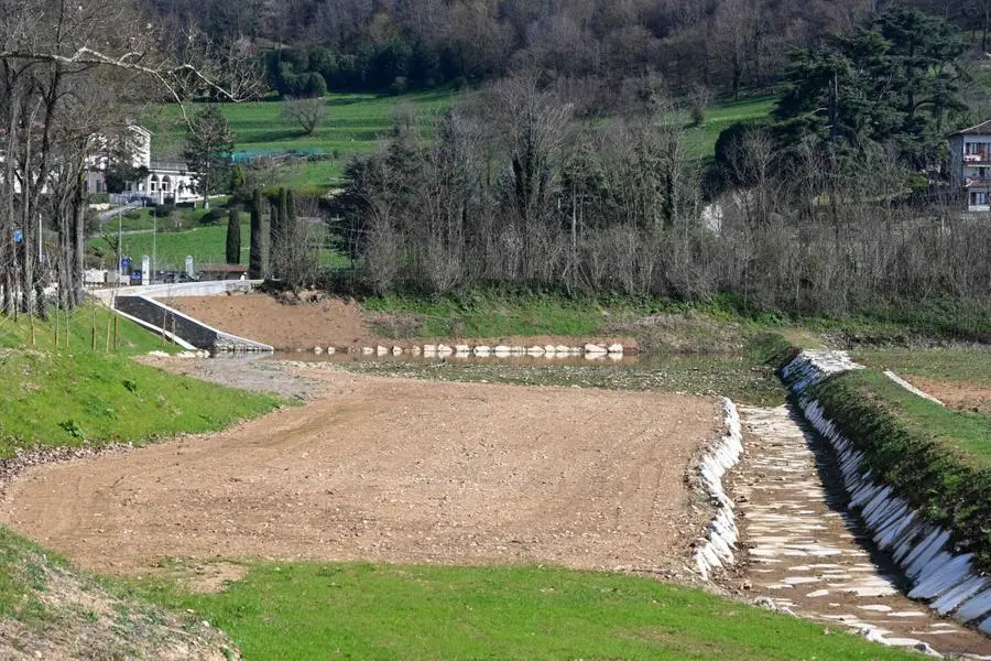 L'inaugurazione della vasca di laminazione del torrente Garzetta