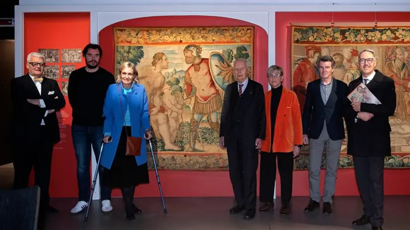 SPETTACOLI BRESCIA MITA CENTRO CULTURALE PRESENTAZIONE MOSTRA 1543 IL MATRIMONIO DEL SECOLO NELLA FOTO DA SX FLAVIO PASOTTI WLADIMIR ZALESKI FRANCASCA BAZOLI ROMAIN ZALESKI LAURA CASTELLETTI GIOVANNI VALAGUSSA STEFANO KARADJOV 20–03-2025 PIERPAOLO PAPETTI AGENZIA NEWREPORTER