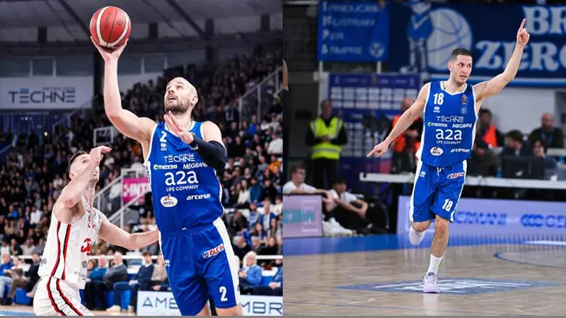 Miro Bilan e Nikola Ivanovic - Foto New Reporter © www.giornaledibrescia.it