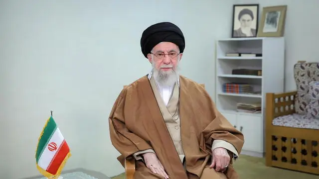 epa11975571 A handout picture made available by the Iranian supreme leaderâ€™s office shows Ayatollah Ali Khamenei delivering the Persian New Year (Nowruz) address to the nation in Tehran, Iran, 20 March 2025. EPA/Iranian supreme leader's office HANDOUT HANDOUT EDITORIAL USE ONLY/NO SALES