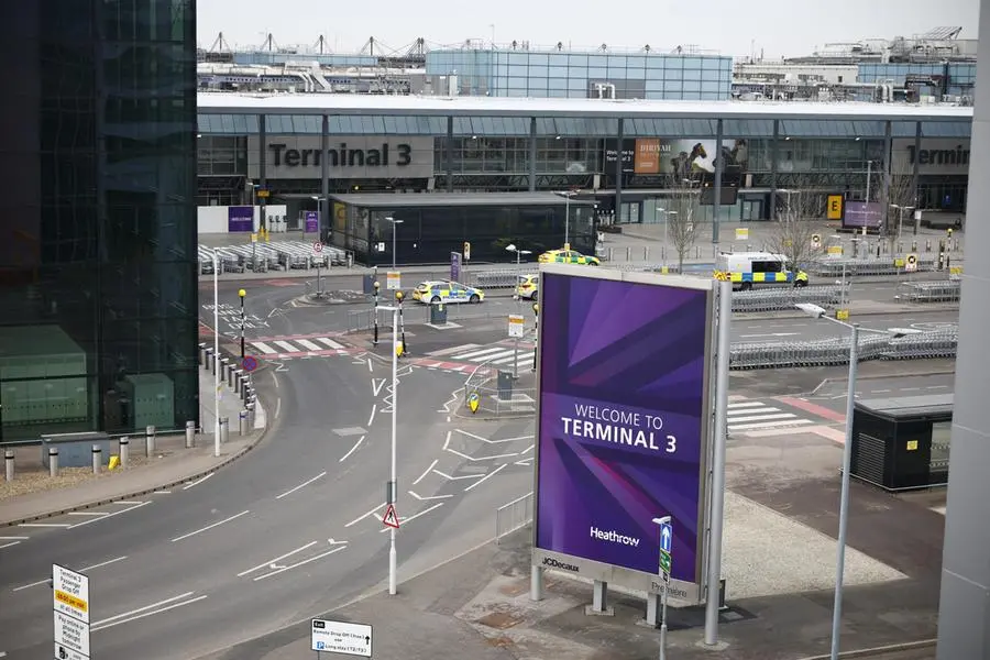 L'aeroporto di Heathrow durante il blackout